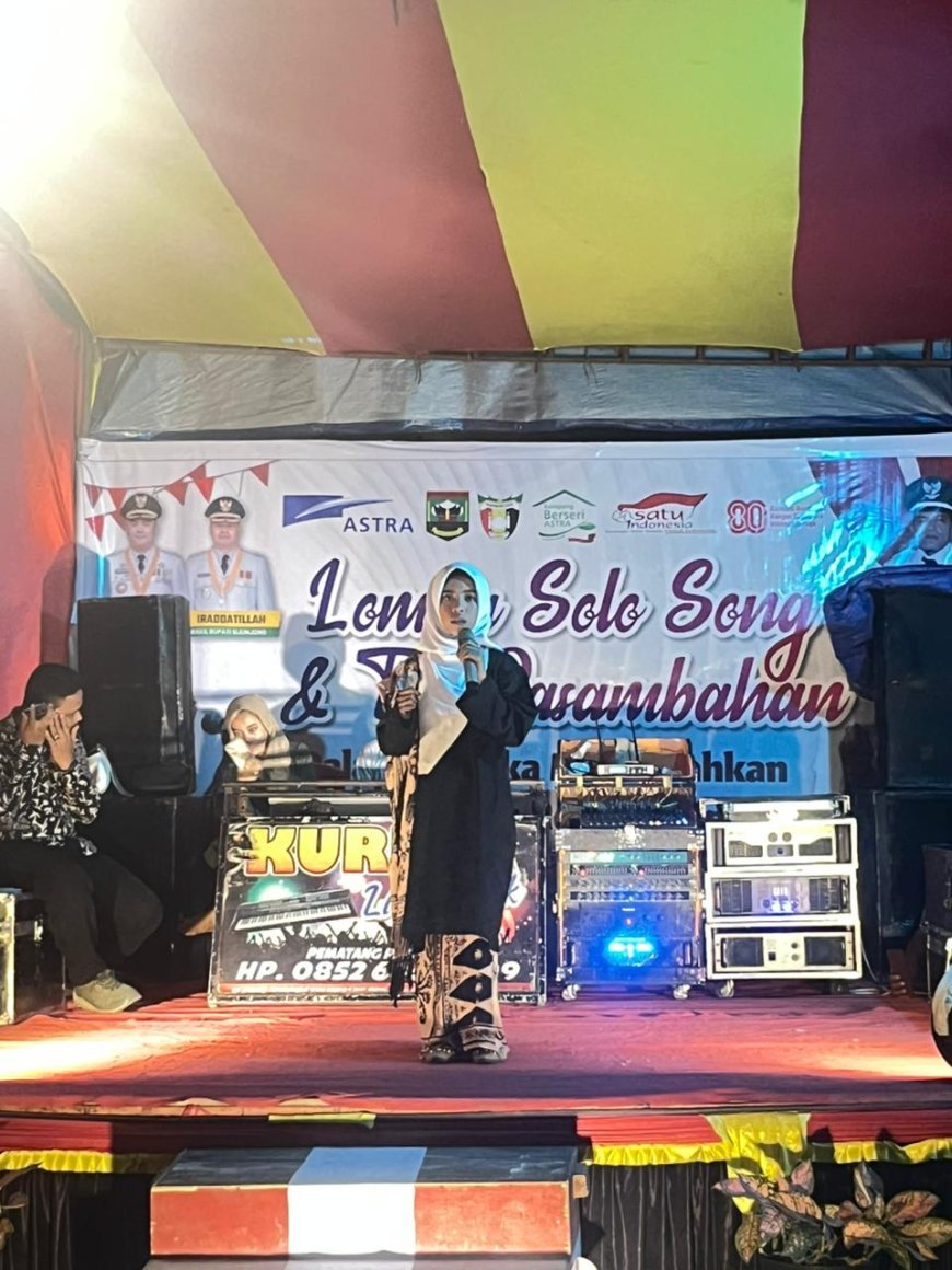 Santri SMP Akhlak Cendekia Muslim Ikuti Lomba Solo Song Memeriahkan HUT RI ke-80 di Nagari Pamatang Panjang