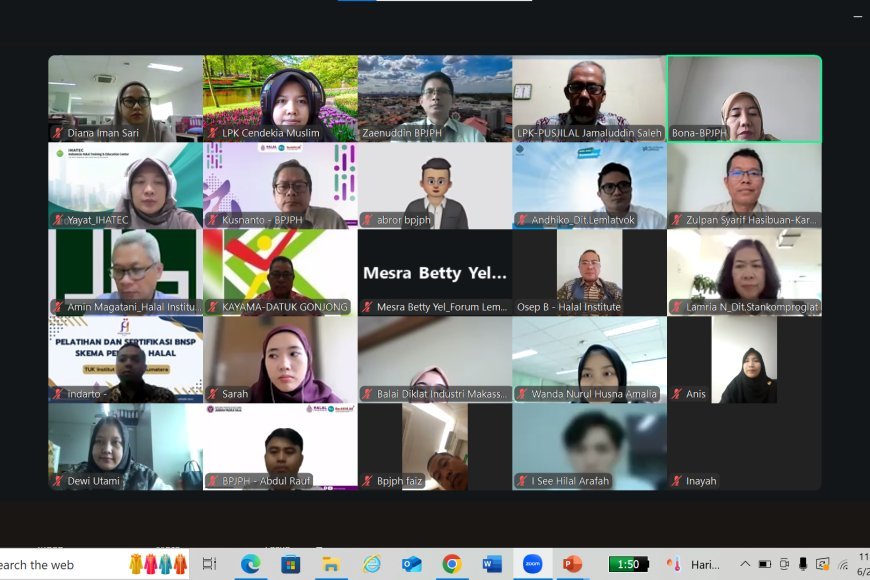 Deputi Pembinaan dan Pengawasan JPH Selenggarakan Forum Konsultasi Publik secara Daring Bahas Draft Standar LPK Jaminan Produk Hala