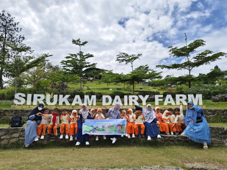 Kegiatan Puncak Tema TK Akhlak Cendekia Muslim ke Sirukam Dairy Farm
