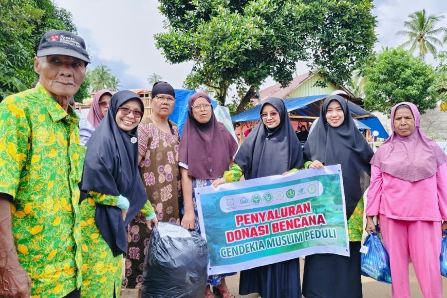 Cendekia Muslim Peduli Salurkan Donasi untuk Korban Bencana di Tiga Daerah Terdampak di Solok