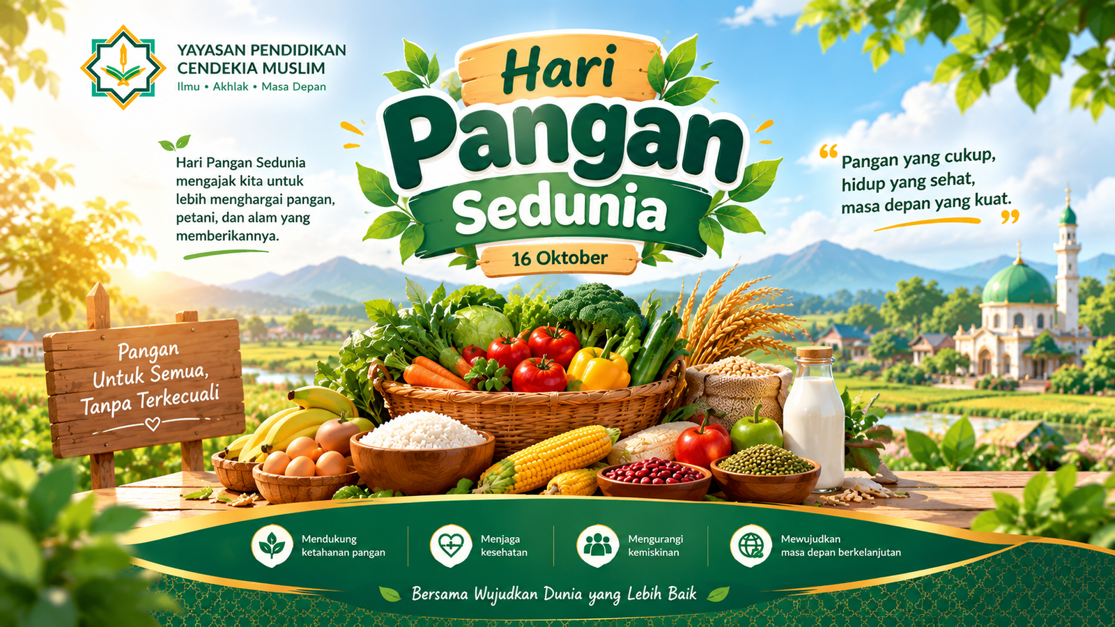 HARI PANGAN SEDUNIA, MENUMBUHKAN SYUKUR DAN KEPEDULIAN TERHADAP PANGAN