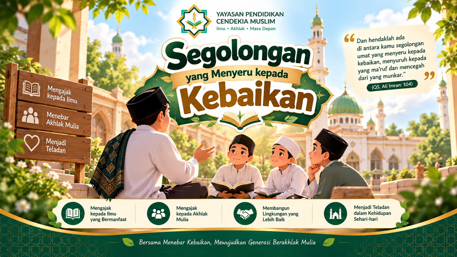 MENYERU KEPADA KEBAIKAN, PERAN SANTRI MEMBANGUN MASYARAKAT DENGAN AKHLAK DAN KARYA