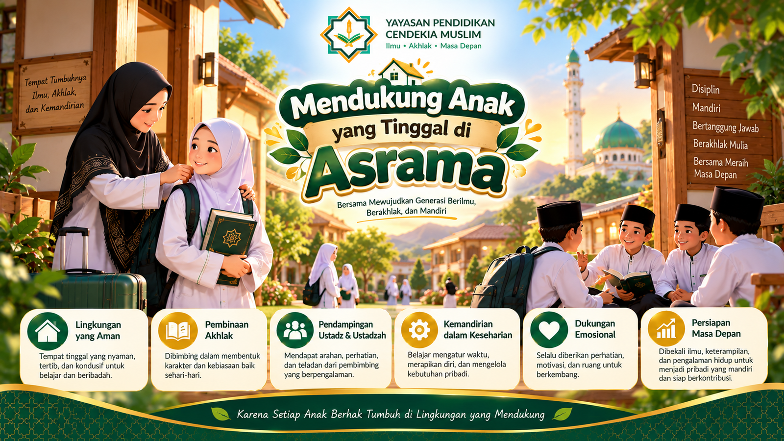 Mendukung Anak yang Tinggal di Asrama, Kasih Sayang Orang Tua Menjadi Kekuatan dari Jauh